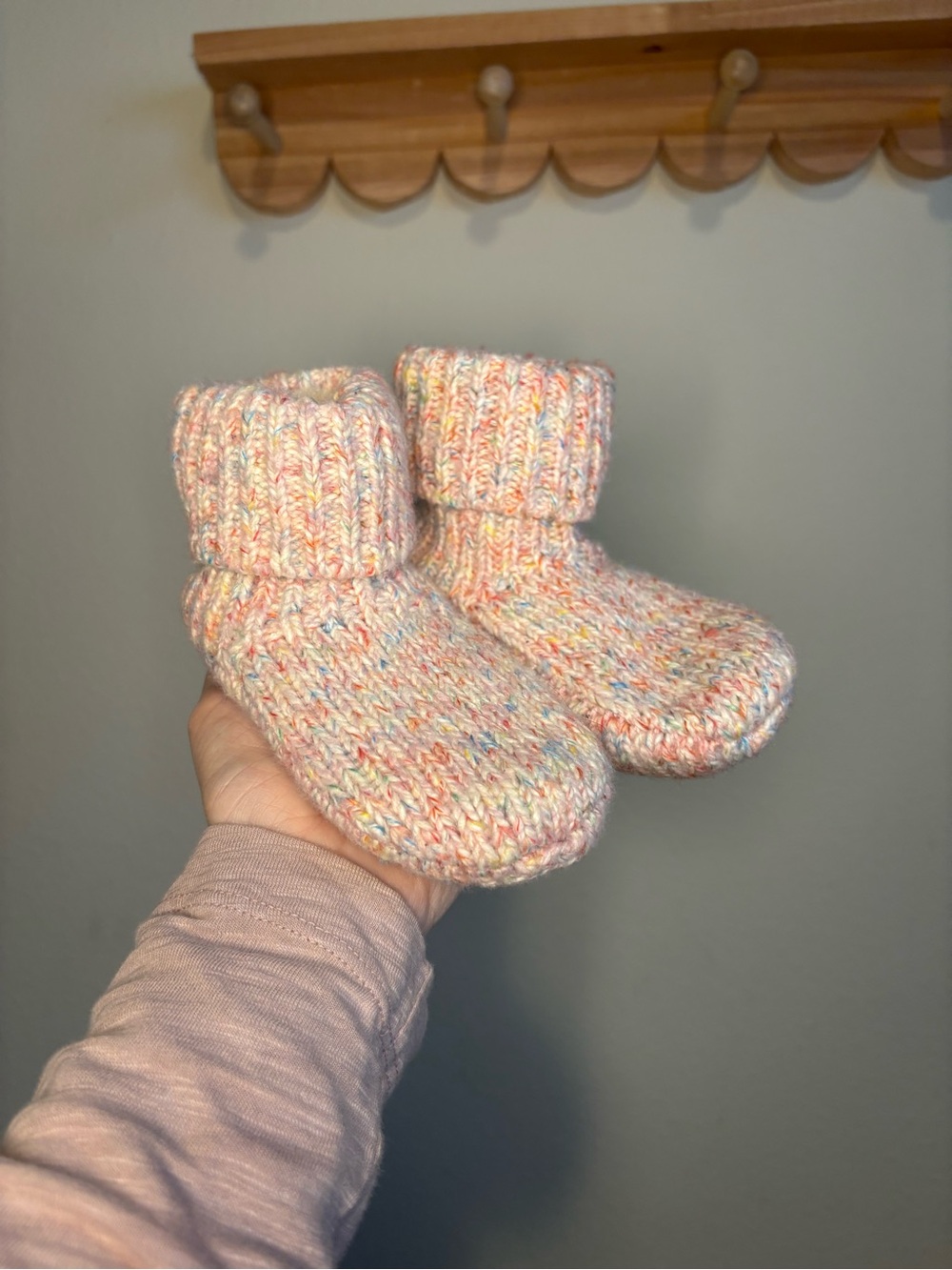 Bombas Pastel Speckled Slippers - Cream with Pink, Blue & Yellow Flecks